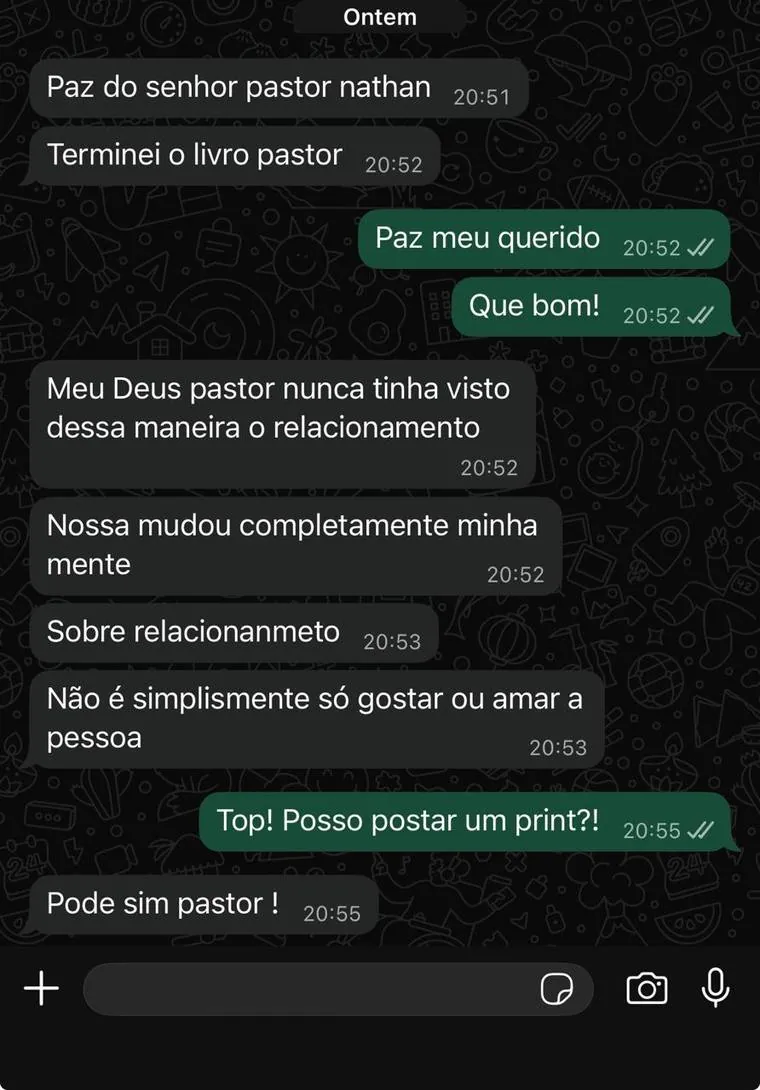 Mensagem de um leitor que terminou o livro
